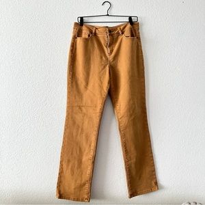 Vintage Western Dressbarn Golden Tan Stretch Straight Jeans Size 10